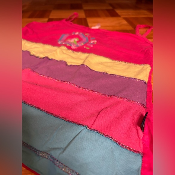 Y2K pyjama camisole very colourful top | size L - Picture 3 of 8